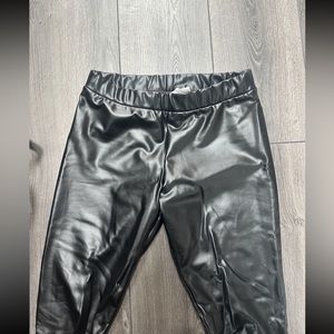 Black Calzedonia Thermal Leather Leggings